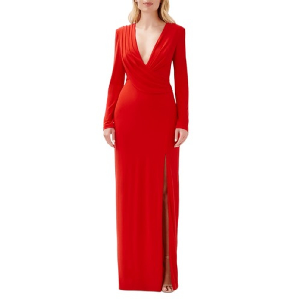 Aidan by Aidan Mattox Women's Plunge-Neck Gown Size 16